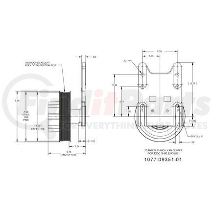 Kit Masters 1077-09351-01X Kysor-Style Hub - Remanufactured