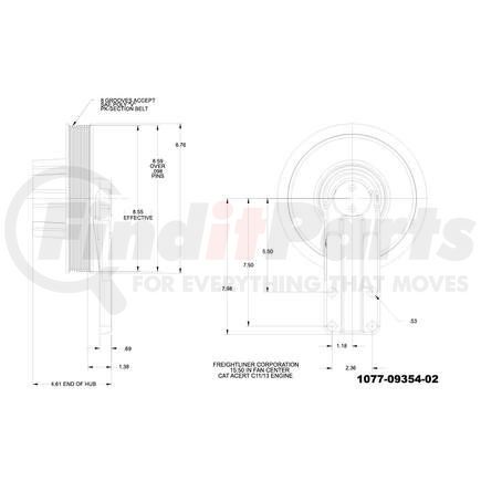 Kit Masters 1077-09354-02X Kysor-Style Hub - Remanufactured