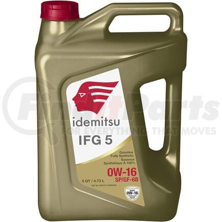 Idemitsu 30015121-95300C020 Engine Oil - Gasoline, Fully Synthetic, SAE 0W-16, SP/GF-6B, 5 Quarts