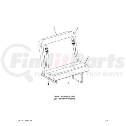 Navistar 2228151C91 Seat - Automatic Flip 2- Leg Left Hand For International IC Bus