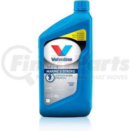 Valvoline 822386 Engine Oil - Marine 2-Stroke, Synthetic Blend, TC-W3, 1 Quart