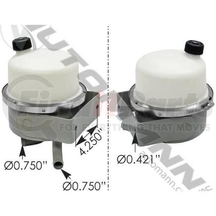 Automann 575.1095 Power Steering Reservoir with 2 Liter See-Thru Design, Uses OE Filter 87904M
