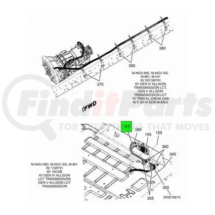 Navistar 6087486C92 Accessory Wiring Harness - TCM Inside Cab For Navistar International