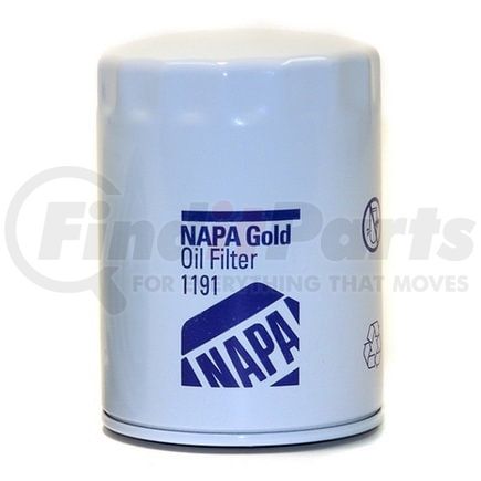 NAPA 1191 Gold™ Oil Filter - 21 Micron, 3/4"-16 Thread, Enhanced Cellulose