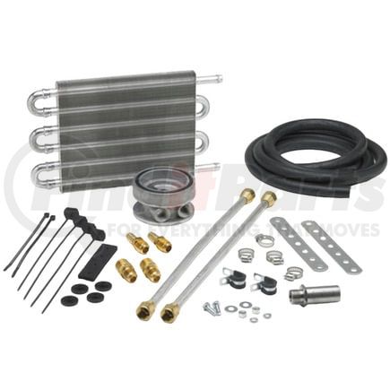 Hayden 462 Engine Oil Cooler - Ultra-Cool, Aluminum, Hose Barb Connector, 1/2" Connector Fitting