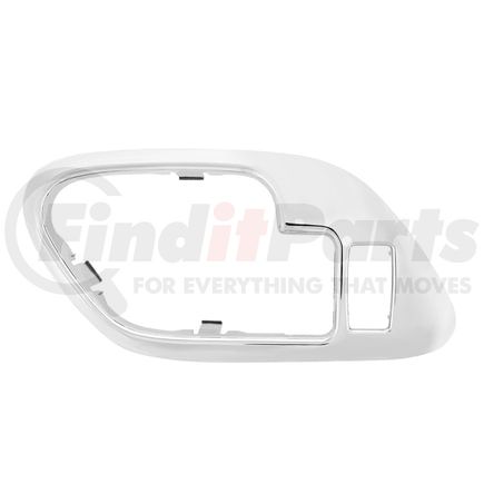 United Pacific 111049 Interior Door Handle Bezel - Passenger Side, Chrome, Plastic, with Door Lock Hole