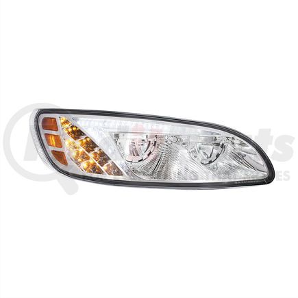 United Pacific 34854 Headlight Assembly - Passenger Side, Chrome, LED, with Color Changing Position Light Bar