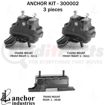 Anchor Motor Mounts 300002 ENGINE MNT KIT