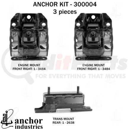 Anchor Motor Mounts 300004 ENGINE MNT KIT