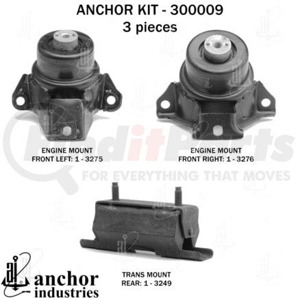 Anchor Motor Mounts 300009 ENGINE MNT KIT