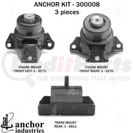 Anchor Motor Mounts 300008 ENGINE MNT KIT