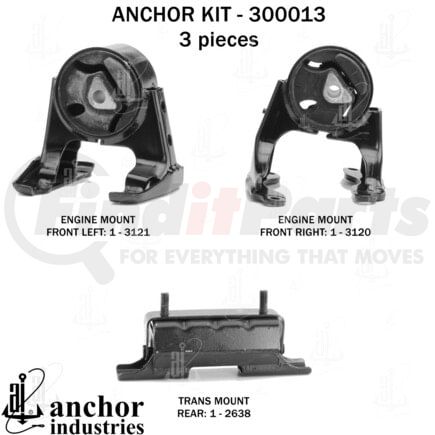 Anchor Motor Mounts 300013 ENGINE MNT KIT