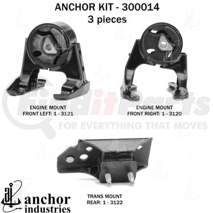 Anchor Motor Mounts 300014 ENGINE MNT KIT