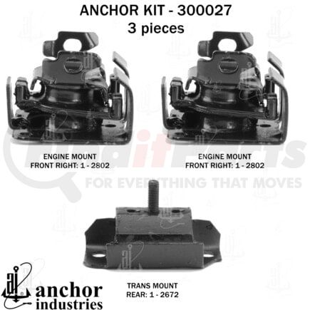 Anchor Motor Mounts 300027 ENGINE MNT KIT