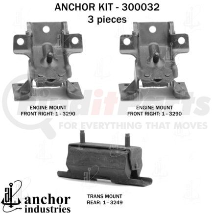 Anchor Motor Mounts 300032 ENGINE MNT KIT