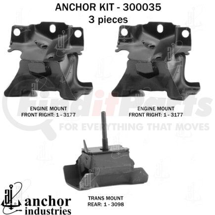 Anchor Motor Mounts 300035 ENGINE MNT KIT