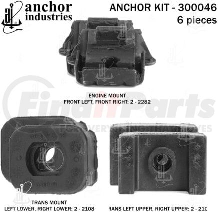 Anchor Motor Mounts 300046 ENGINE MNT KIT