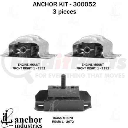 Anchor Motor Mounts 300052 ENGINE MNT KIT