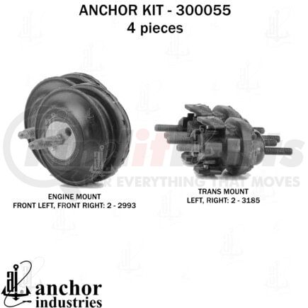 Anchor Motor Mounts 300055 ENGINE MNT KIT
