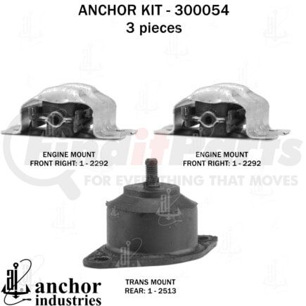 Anchor Motor Mounts 300054 ENGINE MNT KIT