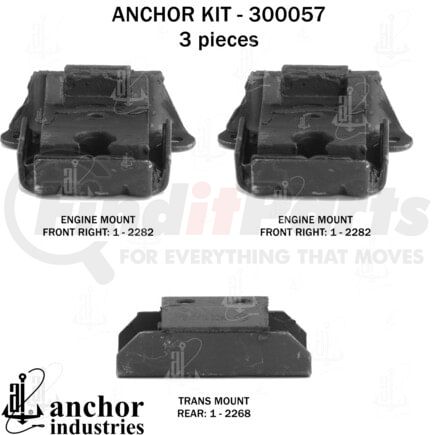 Anchor Motor Mounts 300057 ENGINE MNT KIT