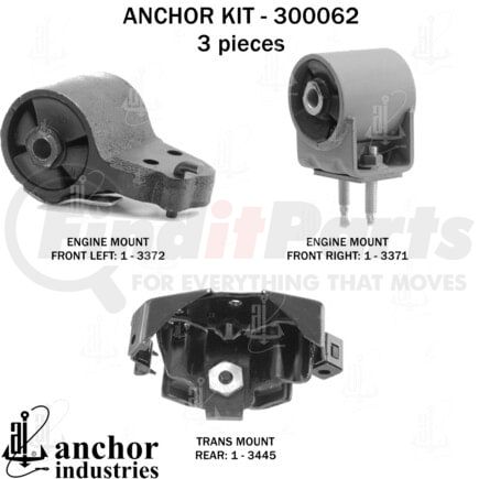 Anchor Motor Mounts 300062 ENGINE MNT KIT
