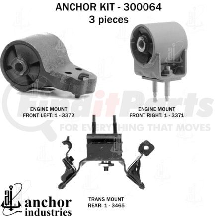 Anchor Motor Mounts 300064 ENGINE MNT KIT
