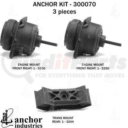 Anchor Motor Mounts 300070 ENGINE MNT KIT
