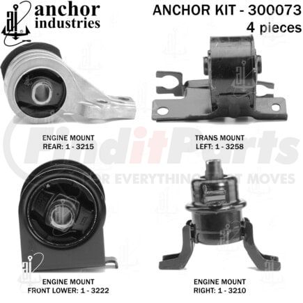 Anchor Motor Mounts 300073 ENGINE MNT KIT