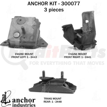 Anchor Motor Mounts 300077 ENGINE MNT KIT
