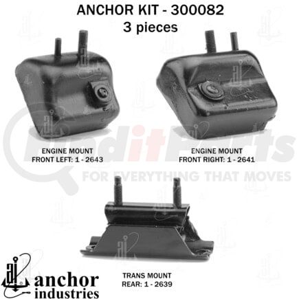 Anchor Motor Mounts 300082 ENGINE MNT KIT