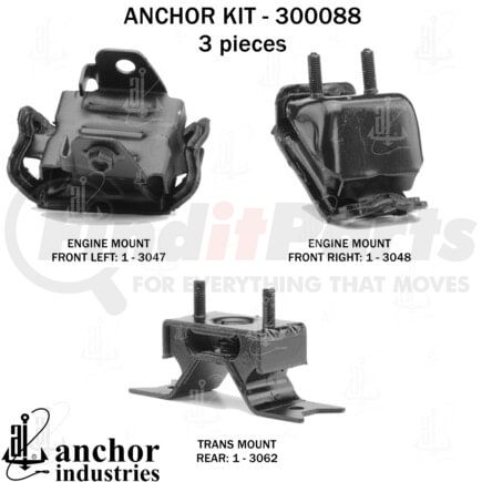 Anchor Motor Mounts 300088 ENGINE MNT KIT