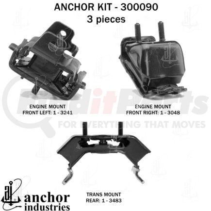 Anchor Motor Mounts 300090 ENGINE MNT KIT