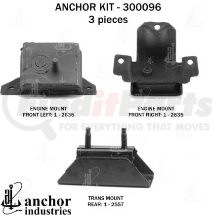 Anchor Motor Mounts 300096 ENGINE MNT KIT