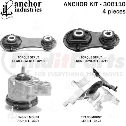 Anchor Motor Mounts 300110 ENGINE MNT KIT