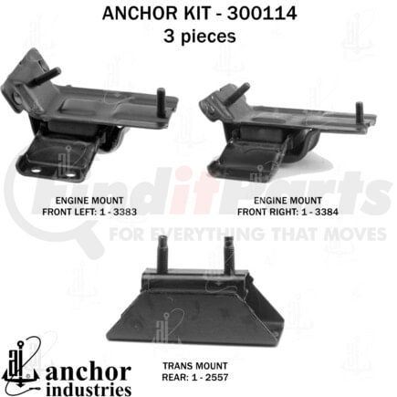 Anchor Motor Mounts 300114 ENGINE MNT KIT