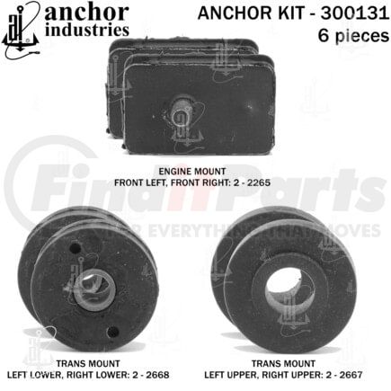 Anchor Motor Mounts 300131 ENGINE MNT KIT