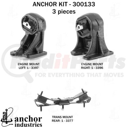 Anchor Motor Mounts 300133 ENGINE MNT KIT
