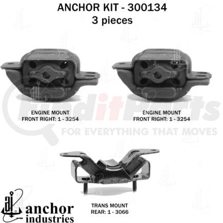 Anchor Motor Mounts 300134 ENGINE MNT KIT
