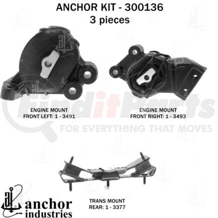 Anchor Motor Mounts 300136 ENGINE MNT KIT