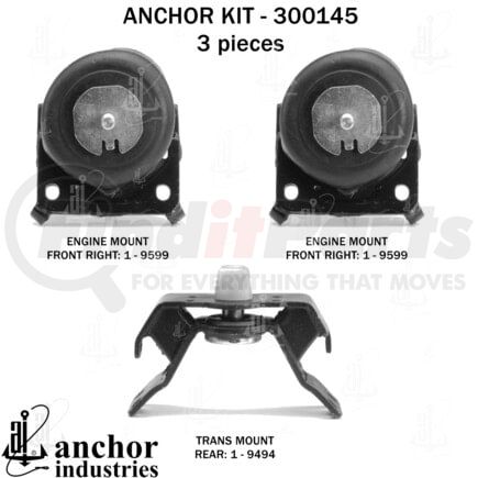 Anchor Motor Mounts 300145 ENGINE MNT KIT