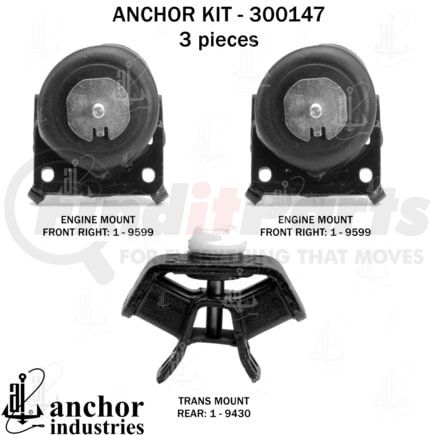 Anchor Motor Mounts 300147 ENGINE MNT KIT