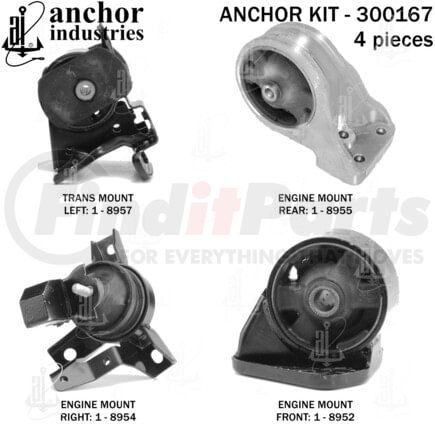 Anchor Motor Mounts 300167 ENGINE MNT KIT