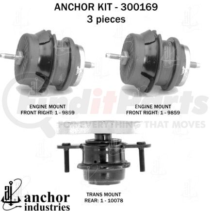 Anchor Motor Mounts 300169 ENGINE MNT KIT