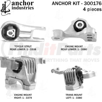 Anchor Motor Mounts 300176 ENGINE MNT KIT