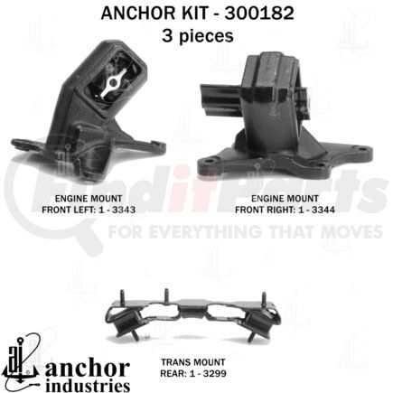 Anchor Motor Mounts 300182 ENGINE MNT KIT
