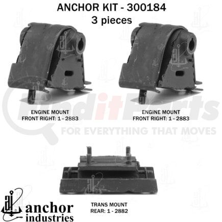 Anchor Motor Mounts 300184 ENGINE MNT KIT