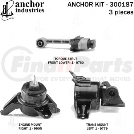 Anchor Motor Mounts 300187 ENGINE MNT KIT