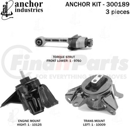 Anchor Motor Mounts 300189 ENGINE MNT KIT
