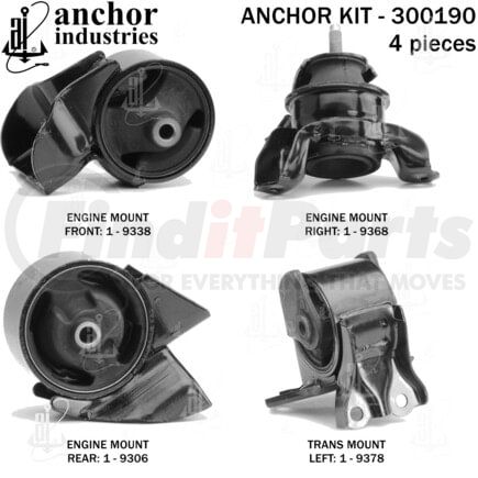 Anchor Motor Mounts 300190 ENGINE MNT KIT